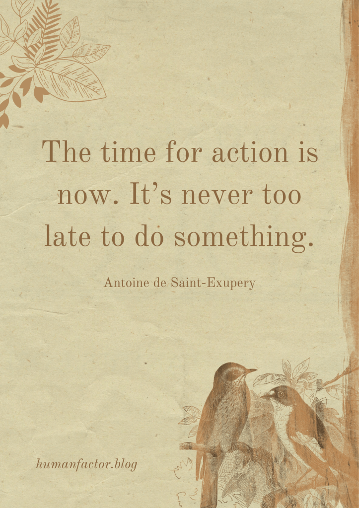 quote about time that says time for action is now