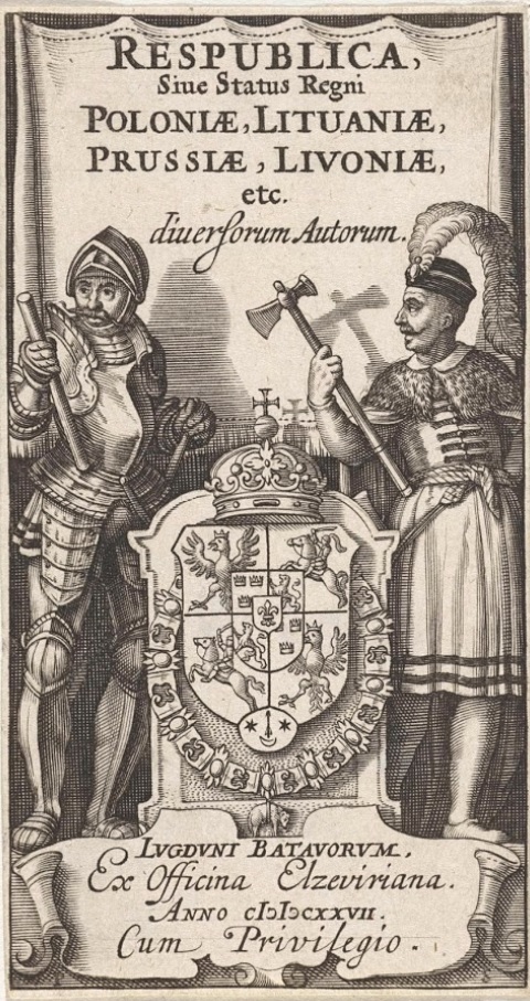 historical picture of the coat of arms of the Polish-Lithuanian Commonwealth from 1627