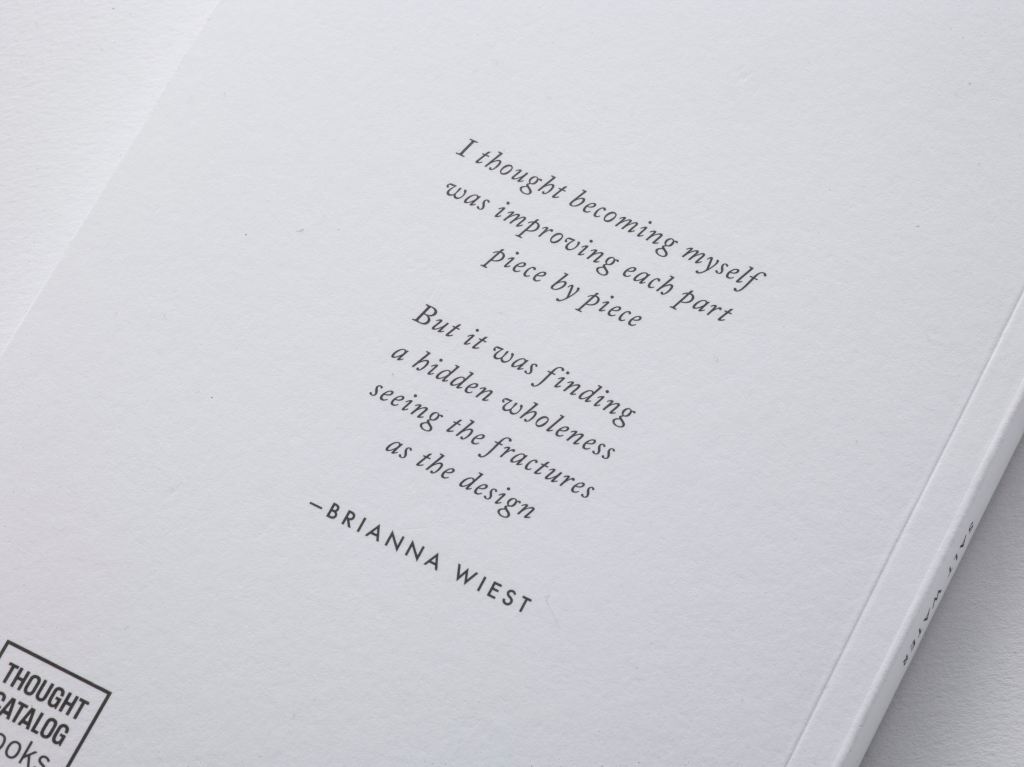 photo of a poem text on a white paper background